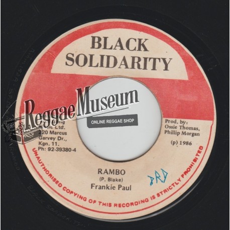 Frankie Paul - Rambo - Black Solidarity 7"