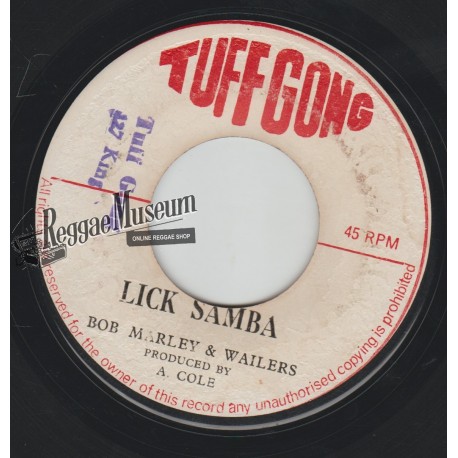 Bob Marley & Wailers - Lick Samba - Tuff Gong 7"