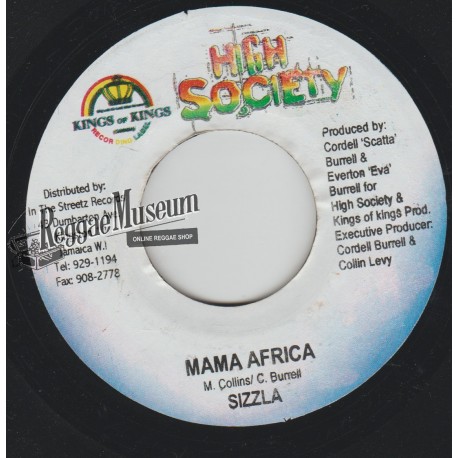 Sizzla - Mama Africa - High Society 7"
