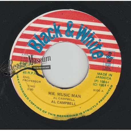Al Campbell - Mr Music Man - Black & White 7"
