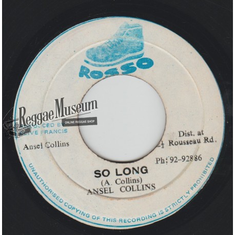 Ansel Collins - So Long - Rosso 7"